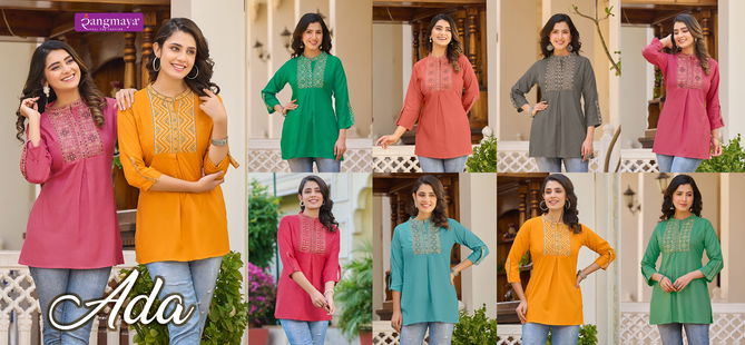 Ada By Rangmaya Rayon Designer Western Ladies Top Wholesale Shop In Surat